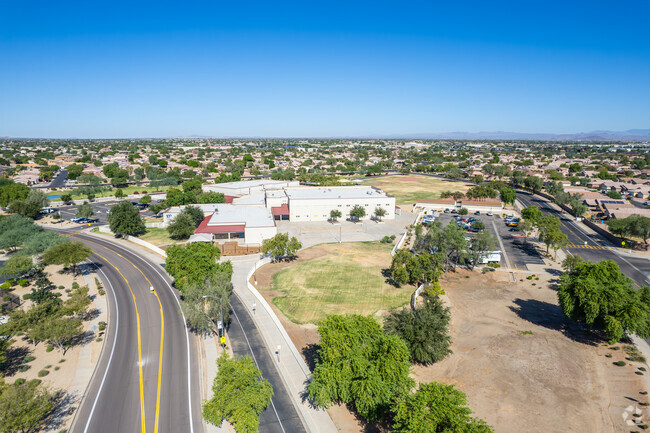An elevated view of Ashton Ranch Middle School's campus in Surprise.