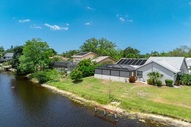 Palm River Estates features many waterfront homes with scenic views.