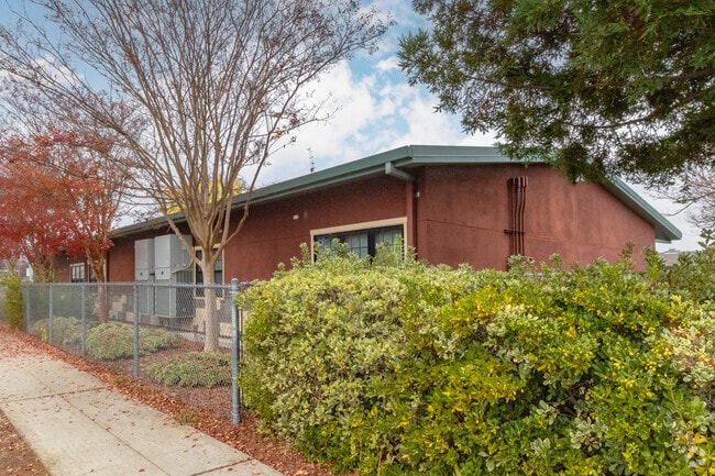 A view of the Gussie M. Baker Elementary School classrooms from the street.