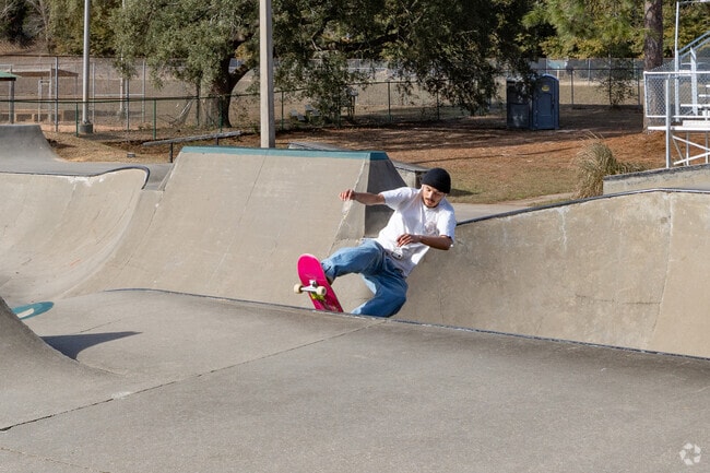 Local skaters practice at the Steve Morgan Skate Park in Milton.