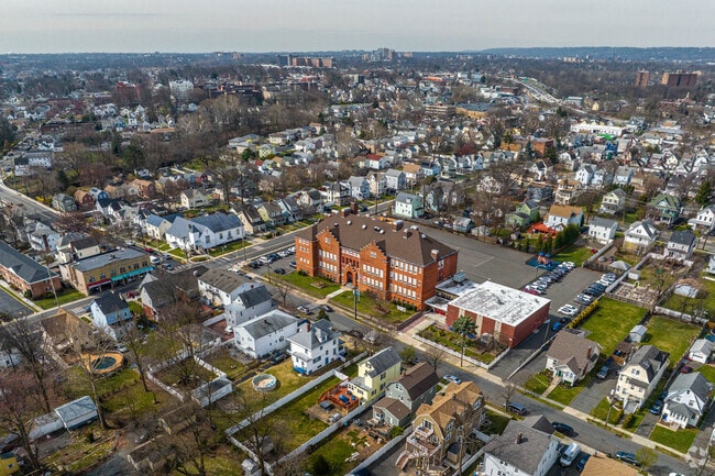 Aerial view of Fairview School in Bloomfield