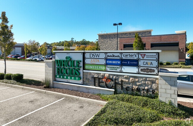 There are several shopping centers in McIntosh, this one anchored by Whole Foods.