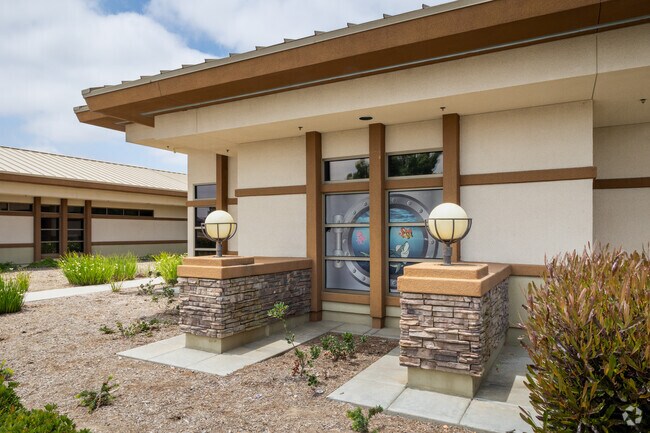 Underwater cartoon seen on a window at Southshore Elementary School in Menifee.