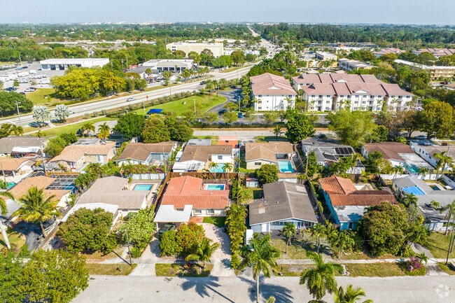 Many Driftwood Acres homes include backyard pools for added privacy and relaxation.