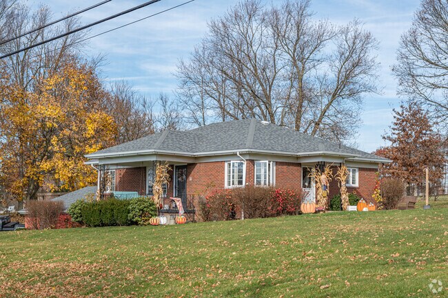 A custom ranch-style home sits on a large lot in Mount Pleasant Township.
