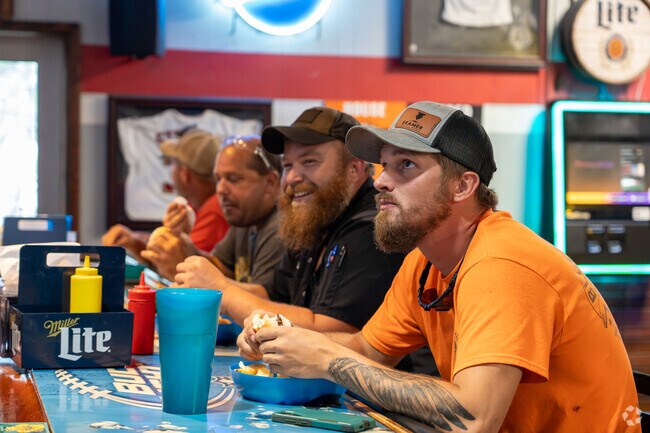 Casual dining in Coldwater, Ohio as locals gather for lunch at a bar-style restaurant.