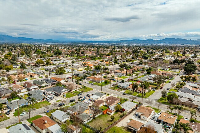 A look from above and you can spot the many styles of homes in the Arrowview neighborhood.