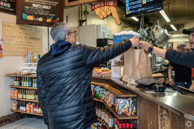 Order to-go from Rockland's Real Barbecue, along Wisconsin Ave in Glover Park.