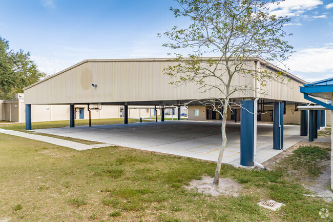 Carrollwood Elementary School has a covered play area for rainy days.