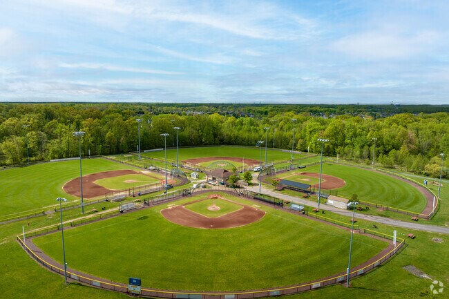 North Brunswick Community Park is a hive of sports activity with four baseball fields.