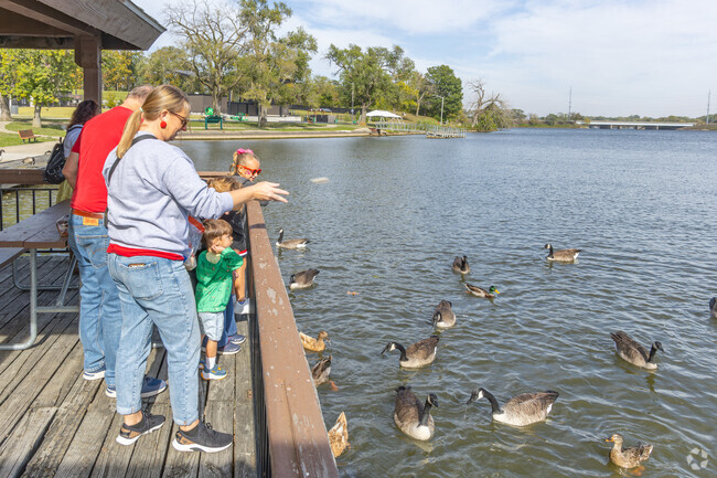 Go for a walk and enjoy the scenic views of Lake Decatur near Camelot, IL.