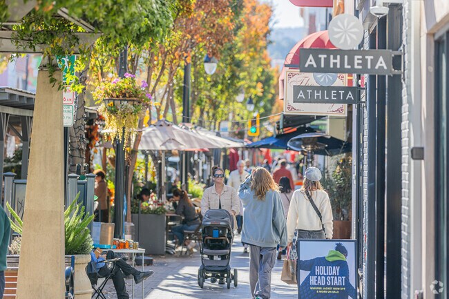 Walk along Burlingame Ave to get all your shopping needs when living in Oak Grove Manor.