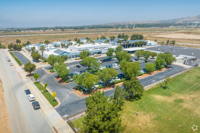 An amazing view of Mountain View Middle School in Beaumont seen from the air.