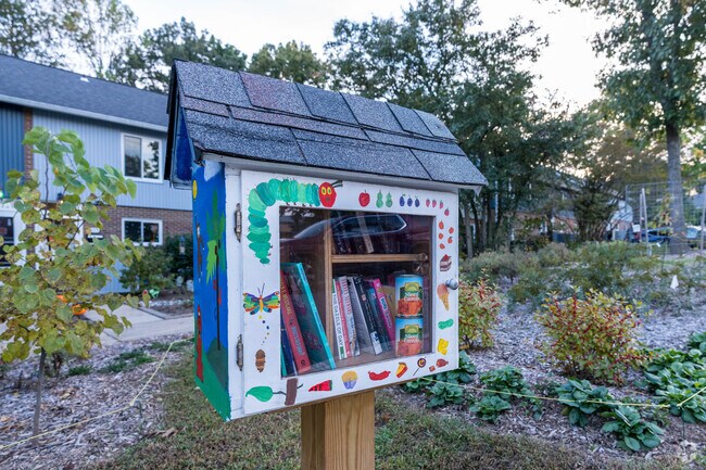 Neighborhood libraries in Konterra make it easy to swap books and discover new reads.