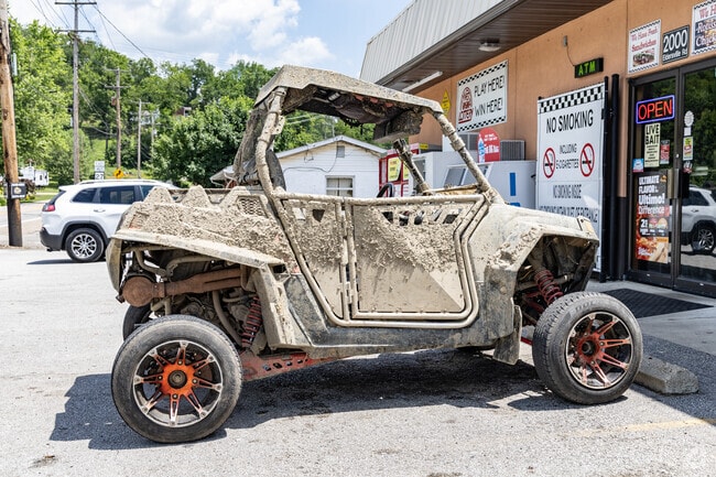Locals travel around town in various vehicles in Hooverson Heights.