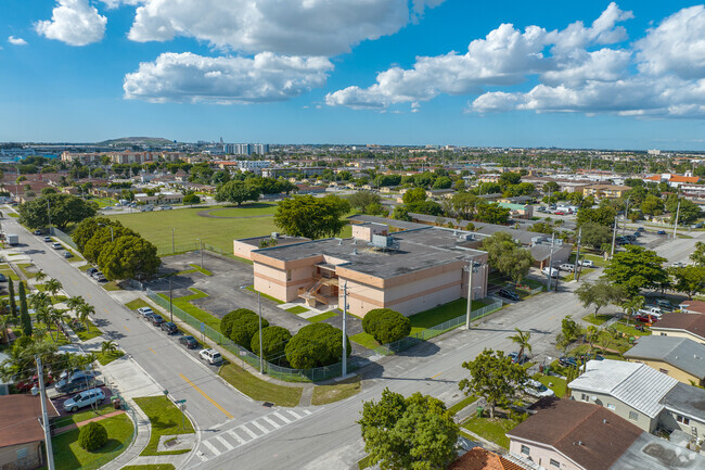 James H. Bright Elementary/J.W. Johnson Elementary School has a large courtyard for playing spor