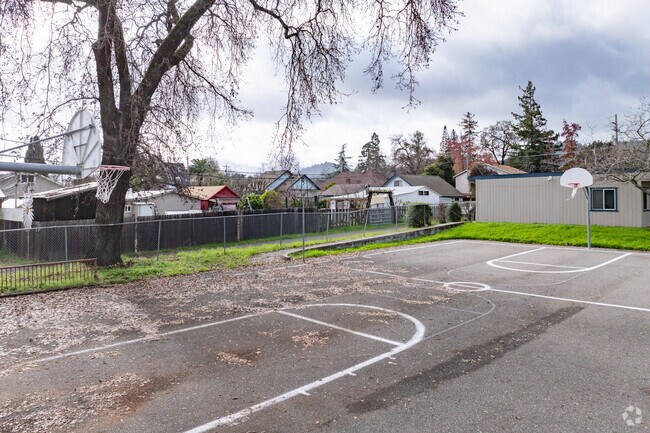 Johanna Echols-Hansen High School offers basketball as a release from class work.