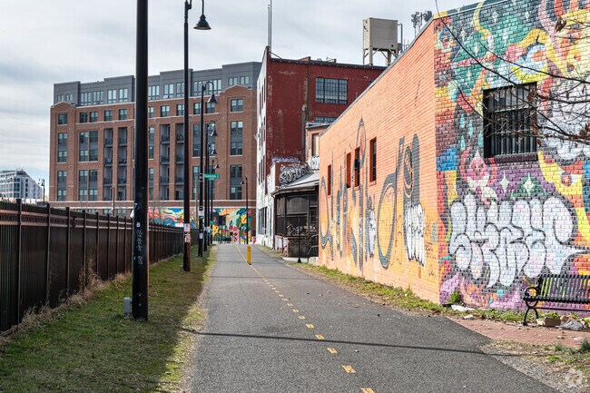 The Metropolitan Branch Trail runs through the NoMa neighborhood of Washington, DC.