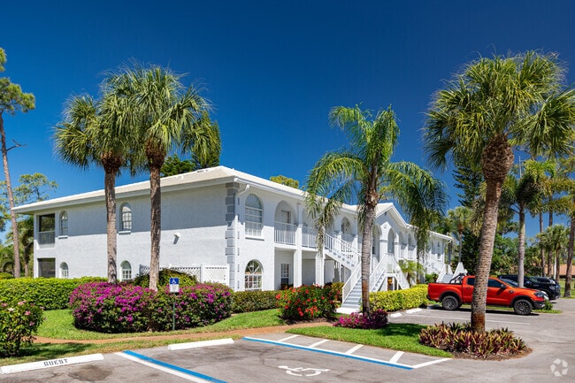 Multi-story villas with private swimming pools are among many housing options in Lely Country Club.