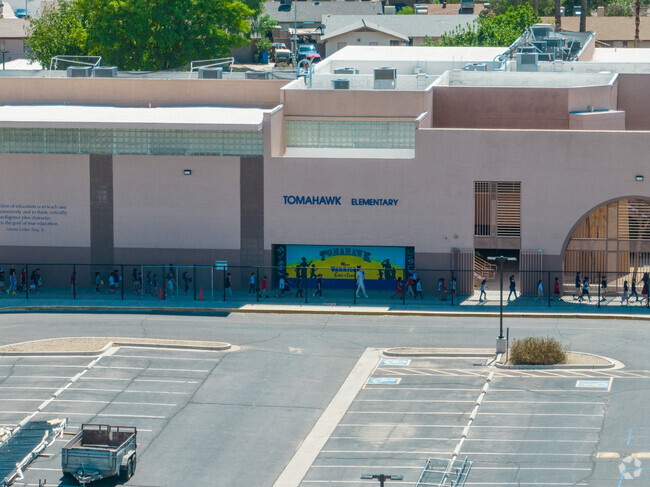 There is ample parking for teachers and faculty of Tomahawk Elementary School.