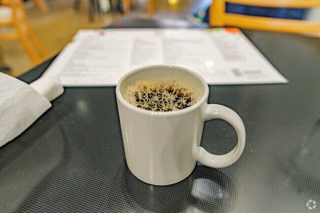 Enjoy a warm cup of coffee from Sleepy Bee's in College Hill.