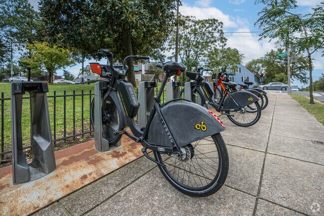 Capital Bike share bikes are always available in the Fairfax Village neighborhood.