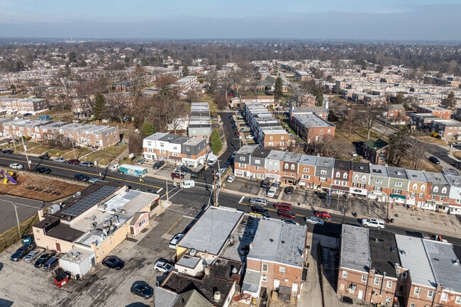 Red brick rowhomes are mostly what you'll find when visiting Clifton Heights.