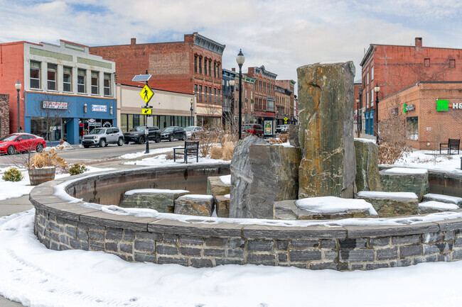 Downtown Port Jervis features historical buildings and a variety of stores and restaurants.