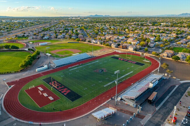 Near Gateway Ranch, Williams Field High School stands out for its vibrant campus life.