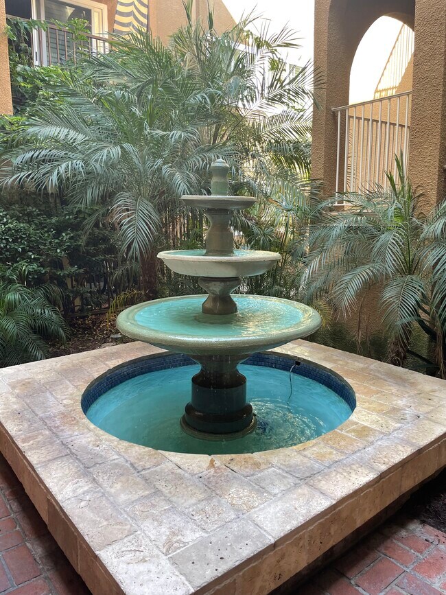 fountain outside front door