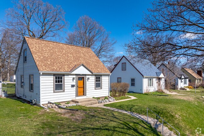A row of smaller homes line Beloit Rd. in Brosen Manor.