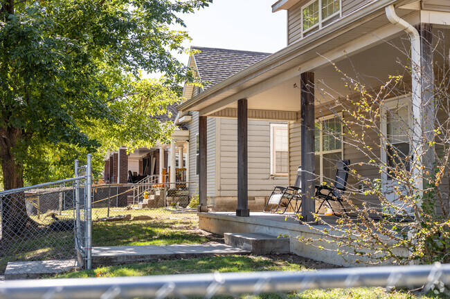 The homes of Byers and Murphy sit tightly together along residential streets.