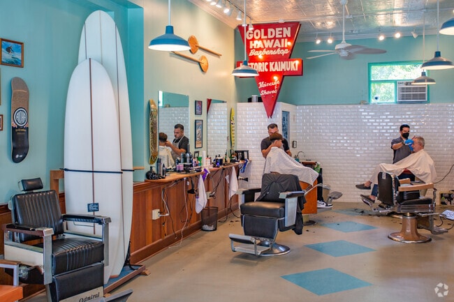 Residents of Palolo get their haircuts at the Golden Hawaii Barber Shop.