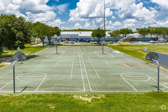 Sand Pine Elementary has plenty of outdoor sporting courts for kids to learn and play.
