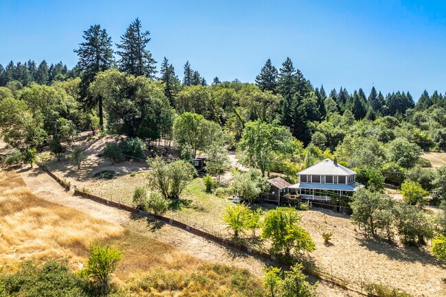 Some of the homes in Alderpoint have some great views of the river valley.