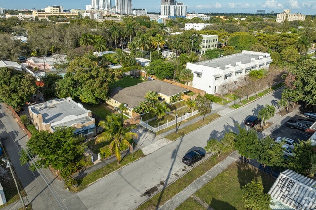 A typical row of homes in Parkside includes multi-family units.