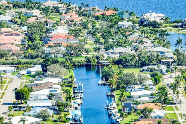 Many waterfront single family homes can be found in Lochmoor Waterway Estates.