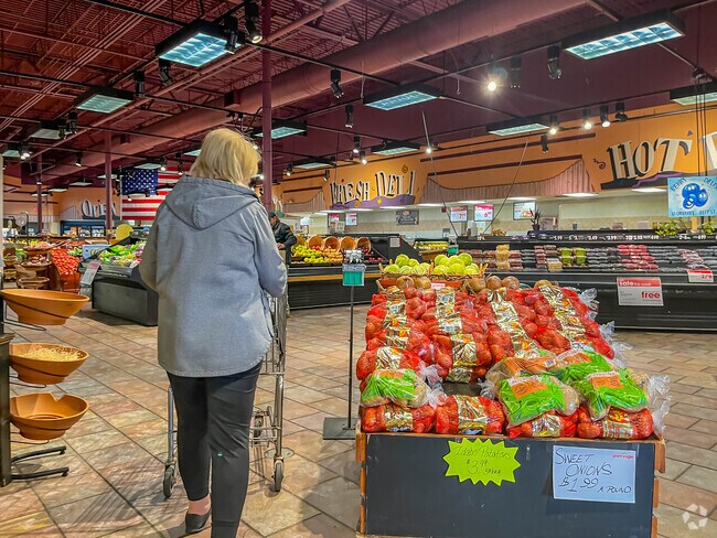 For groceries and more, head to the Giant Eagle near New Galilee.