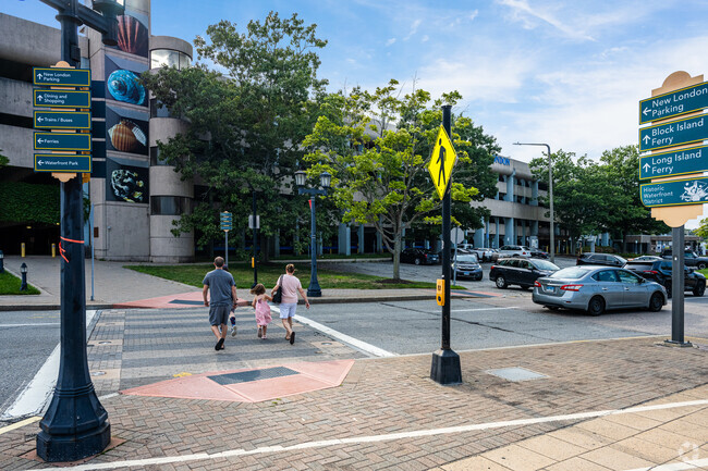 Downtown New London is highly walkable and has plenty of parking options, both paid and free.