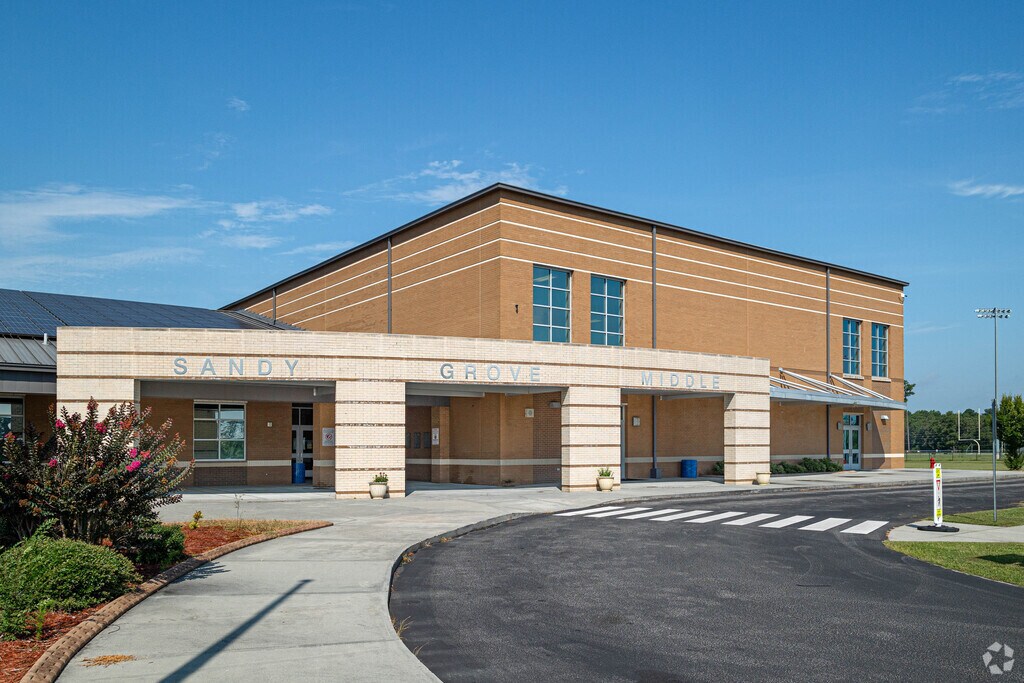 Sandy Grove Middle School has many sport fields for students in Rockfish.