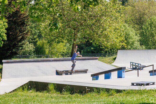 In addition to a playground, Roxhill Park also has a skatepark along with other amenities.