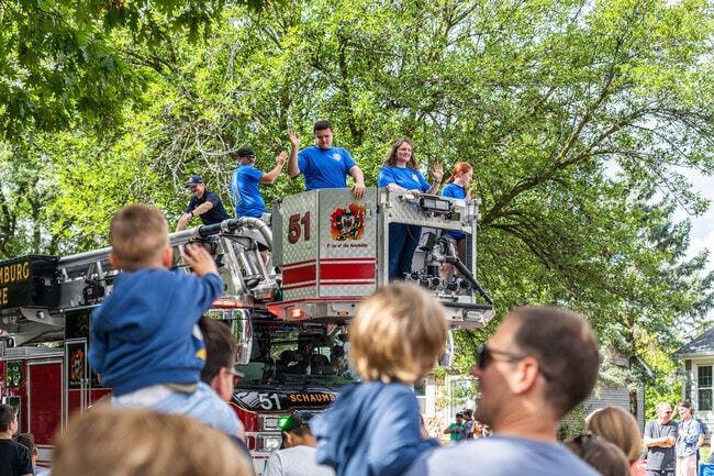 Kids enjoy the parade at Septemberfest in East Schaumburg.