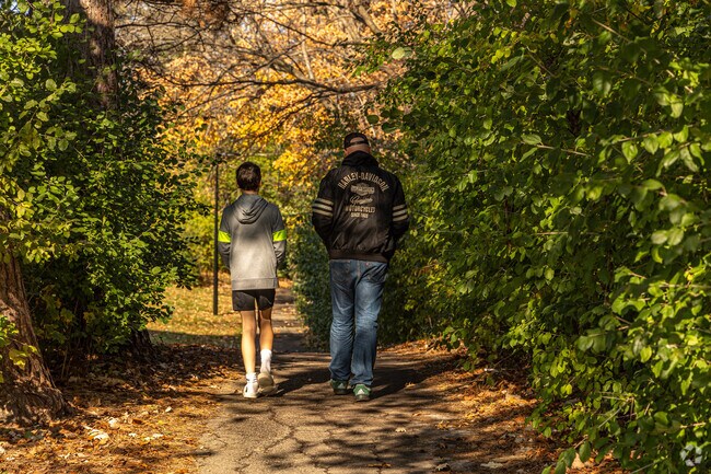 Take a leisurely  stroll at Scout Lake in Greenfield.