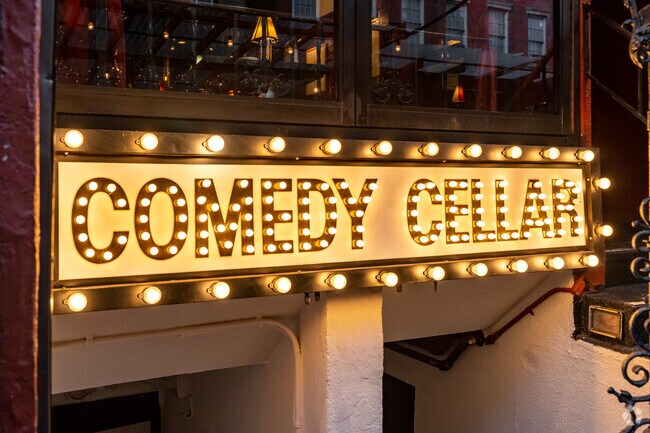 Both locals and visitors frequent Comedy Cellar in Greenwich Village.