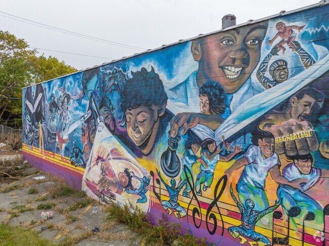 Littlefield Community has inspirational murals that reflect the dreams of people here.