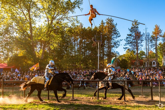The famous Michigan Renaissance Festival takes place in Holly.