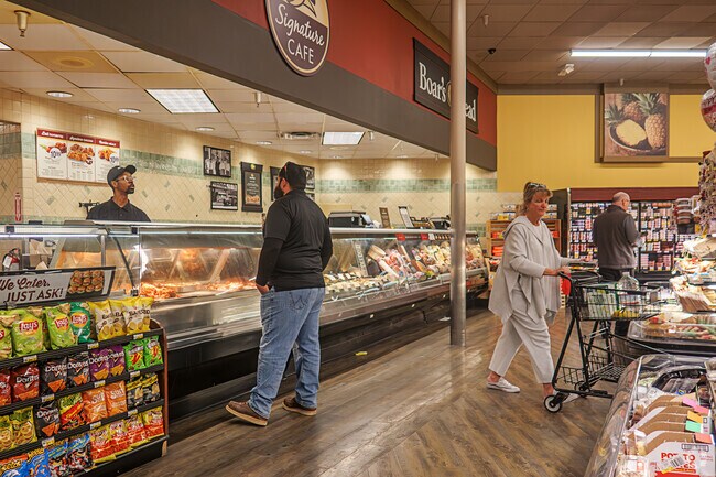 Pavilions Market is blocks away over the bridge from Bayshores for residents to get their weekly shopping.