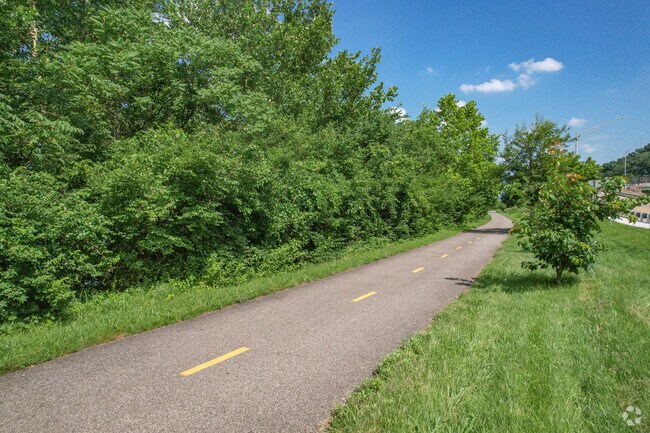 Rankin residents head over to the Great Allegheny Passage Trail for their daily exercise.