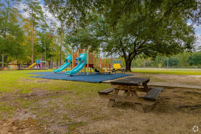 Claiborne West Park has a large playground for kids of different ages.