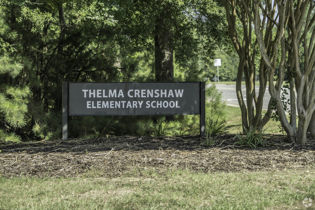 Entrance sign at Thelma Crenshaw Elementary School.